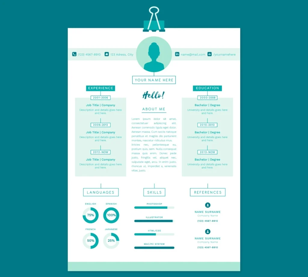 write resume in simple language and be clear, don't put too much content on resume